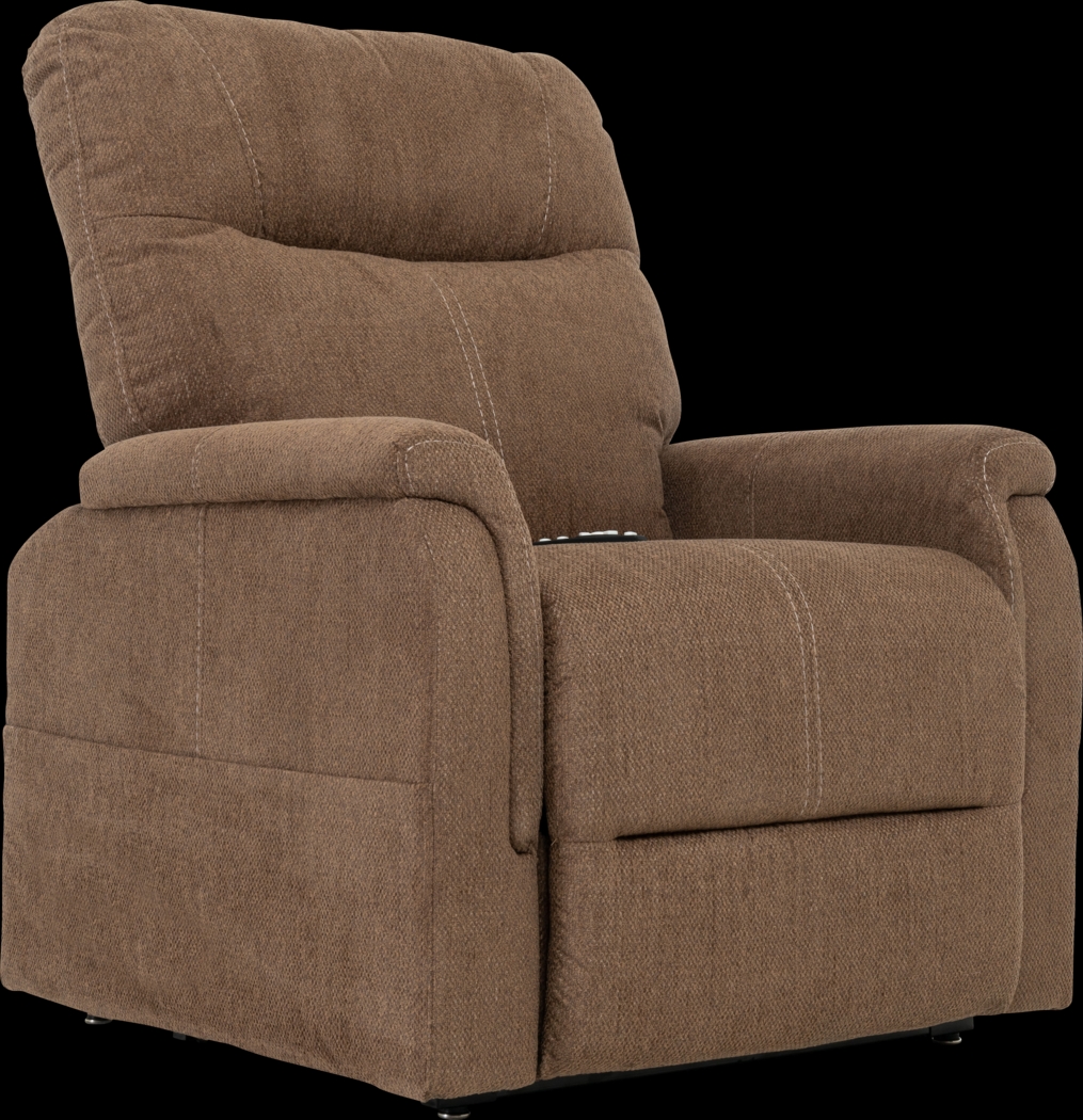 Baltruso Brown Lift Chair Power Recliner - Thumbnail - Image 1