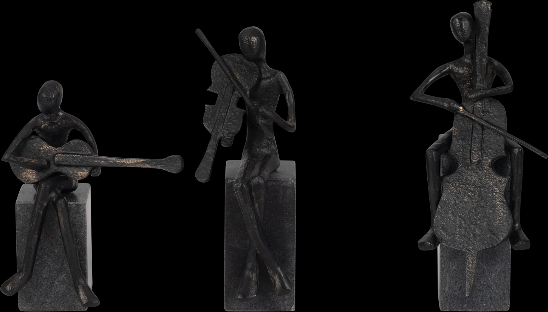 Baltusrol Black Sculpture, Set of 3 - Thumbnail - Image 1