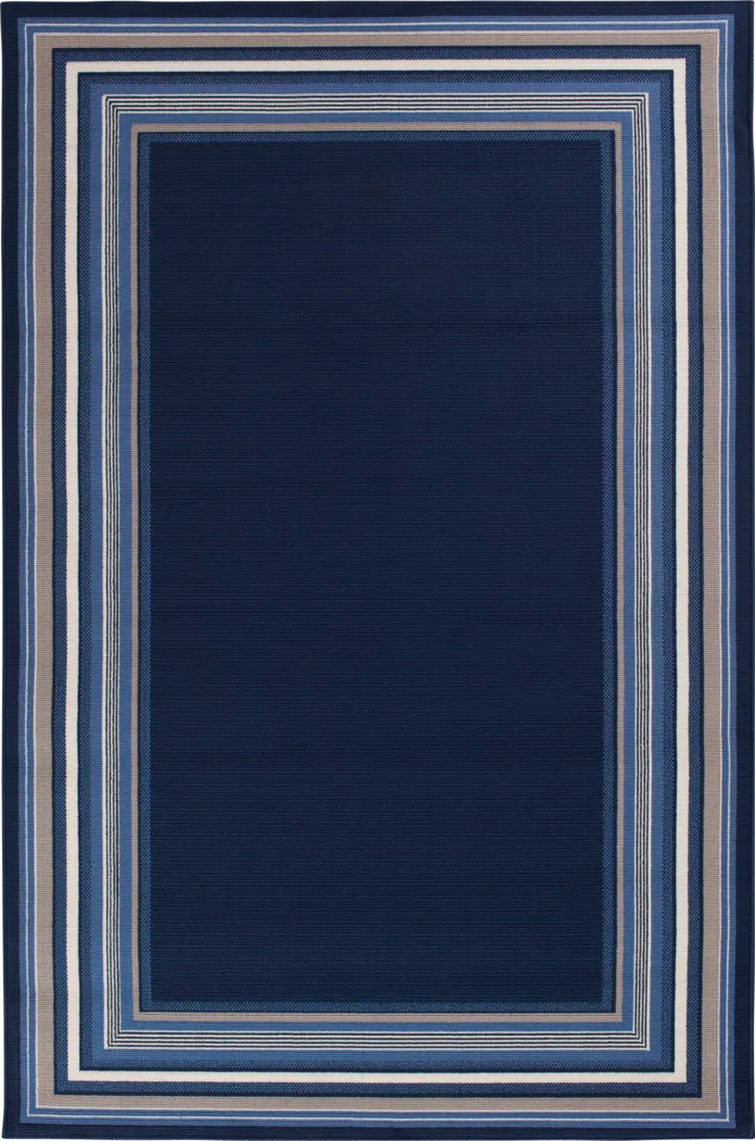 Balvan Navy 5' x 7' Indoor/Outdoor Rug - Thumbnail - Image 1