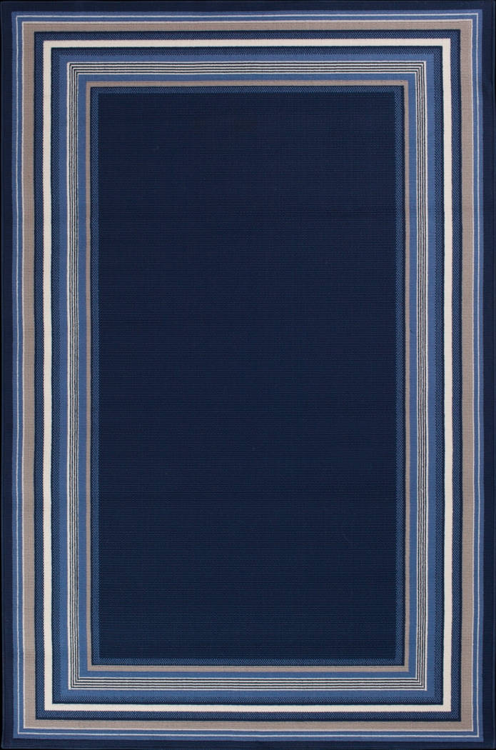 Balvan Navy 7'10 x 9'10 Indoor/Outdoor Rug - Thumbnail - Image 1