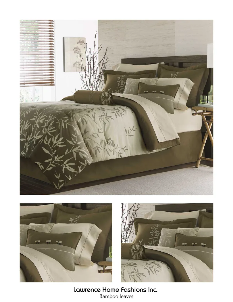 Bamboo Leaves Queen 6 Pc Comforter Set - Thumbnail - Image 1