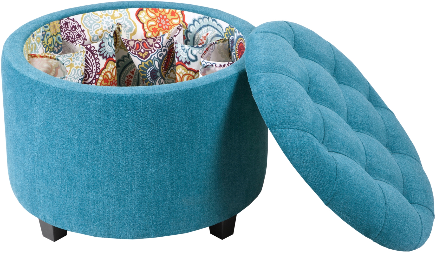 Bamerest Blue Ottoman - Thumbnail - Image 2