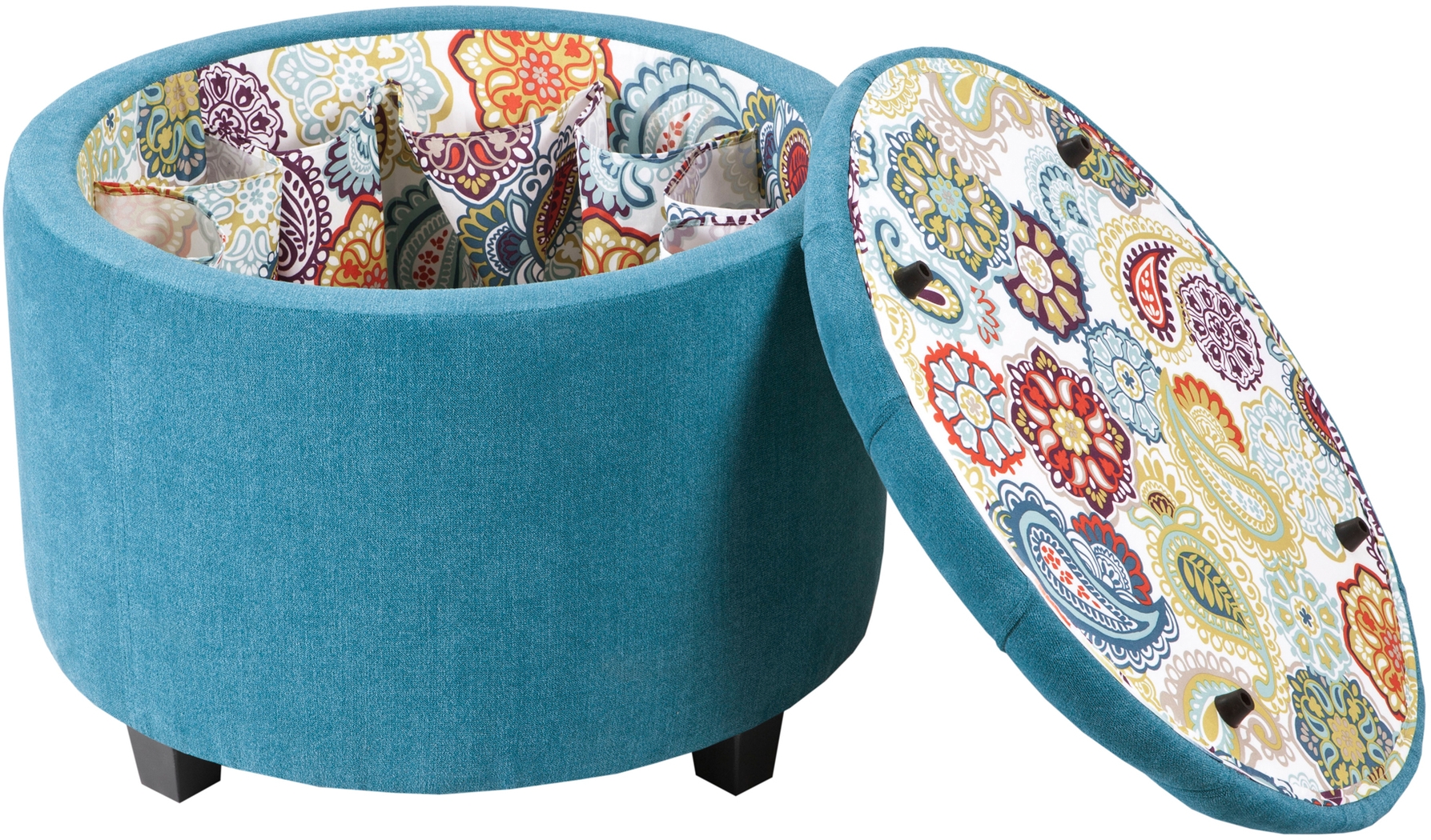 Bamerest Blue Ottoman - Thumbnail - Image 3