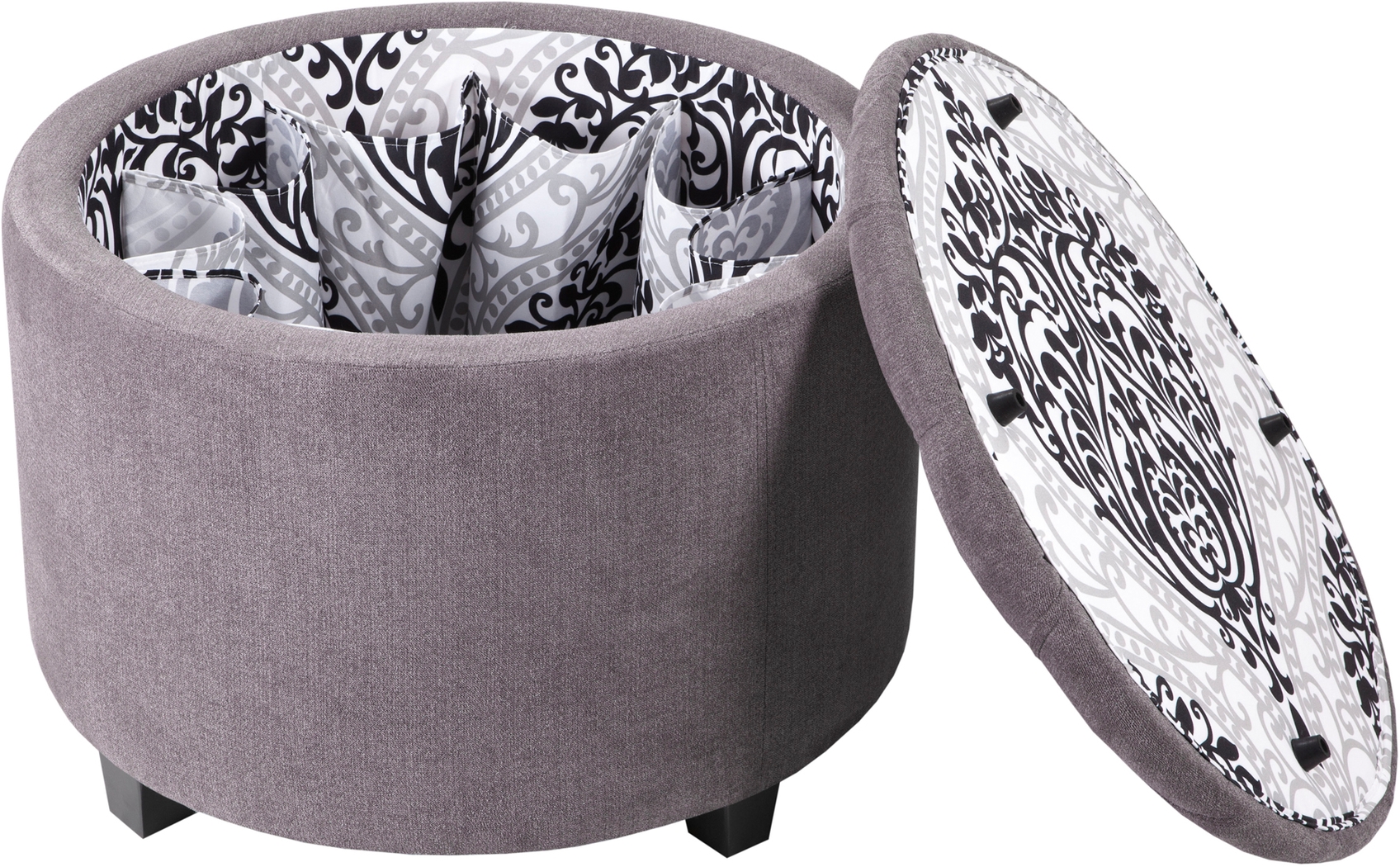 Bamerest Gray Ottoman - Thumbnail - Image 3