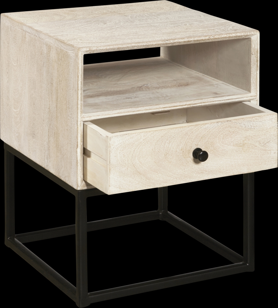 Bamwood White Side Table - Thumbnail - Image 2