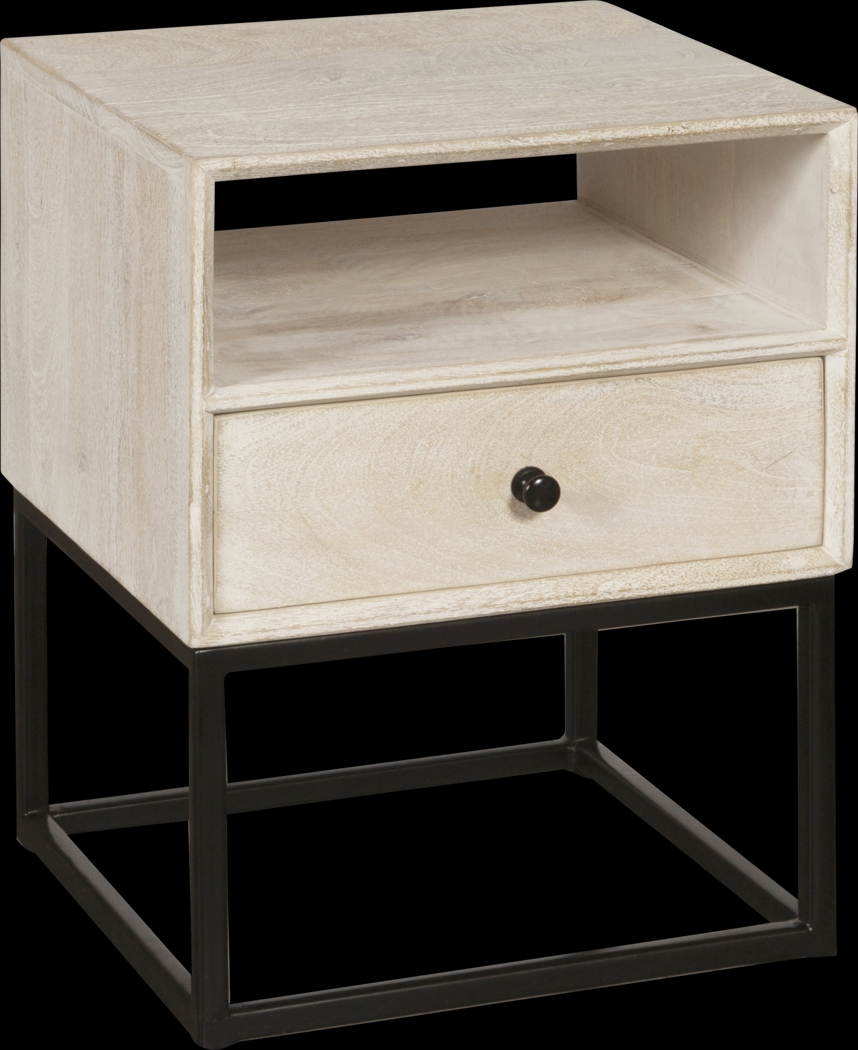 Bamwood White Side Table - Thumbnail - Image 1