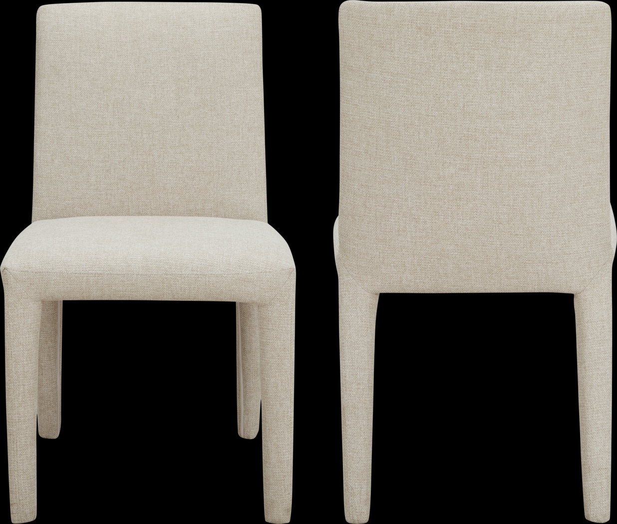Bana Beige Side Chair, Set of 2 - Thumbnail - Image 7
