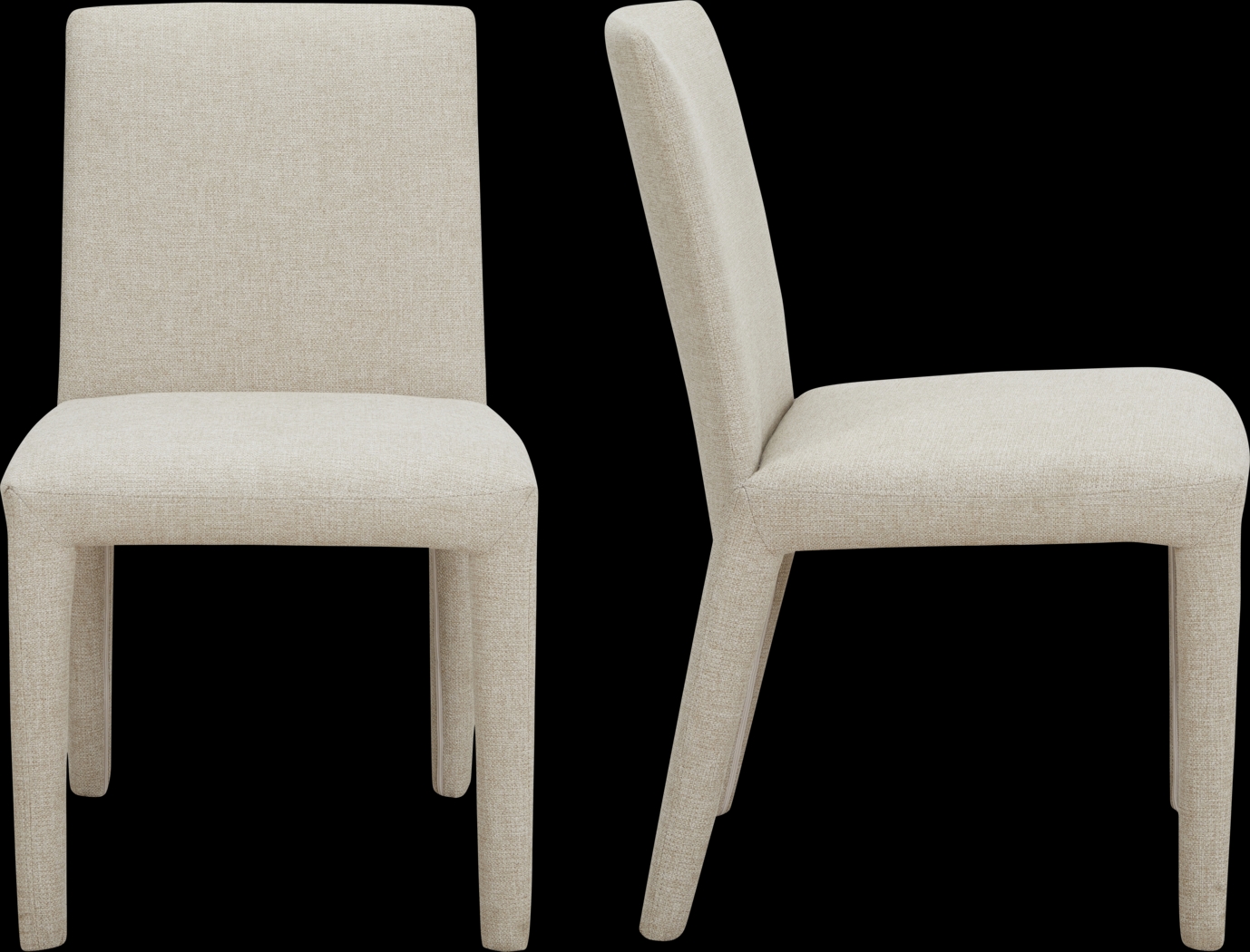 Bana Beige Side Chair, Set of 2 - Thumbnail - Image 8