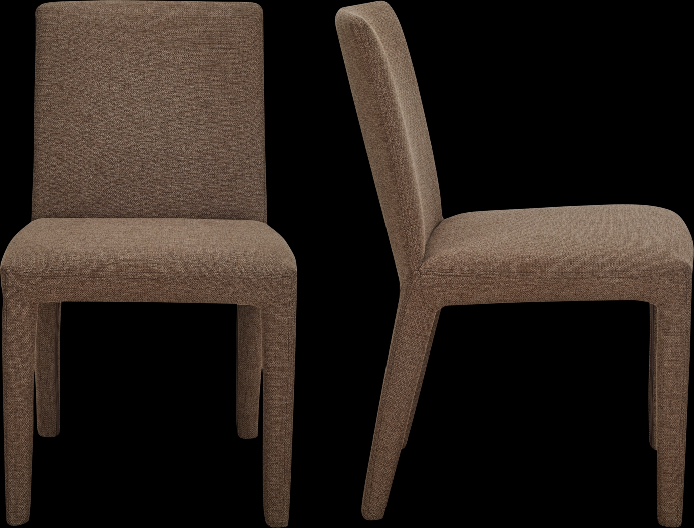 Bana Brown Side Chair, Set of 2 - Thumbnail - Image 8