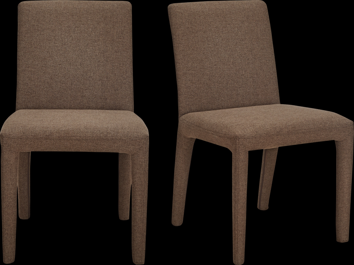 Bana Brown Side Chair, Set of 2 - Thumbnail - Image 1