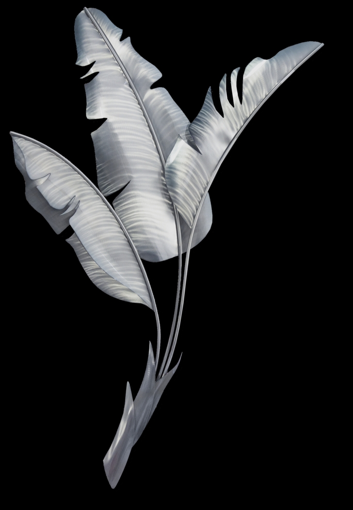 Banana Leaves III Silver Outdoor Artwork - Thumbnail - Image 1