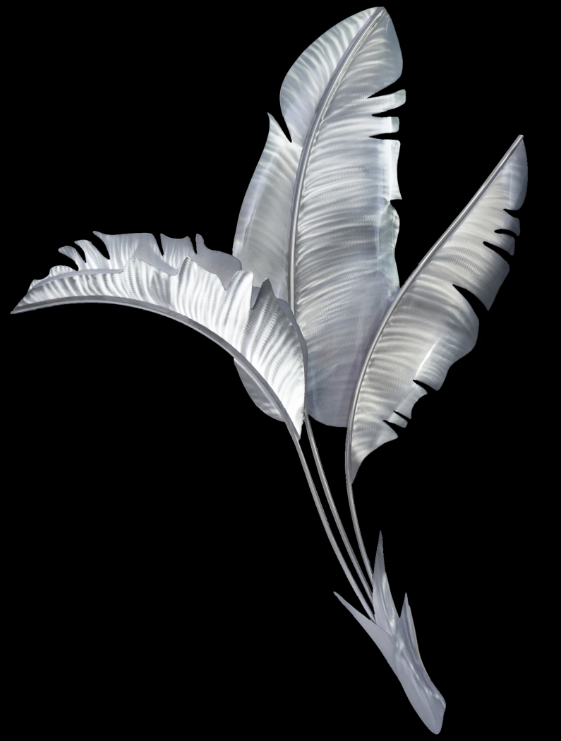 Banana Leaves III Silver Outdoor Artwork - Thumbnail - Image 1