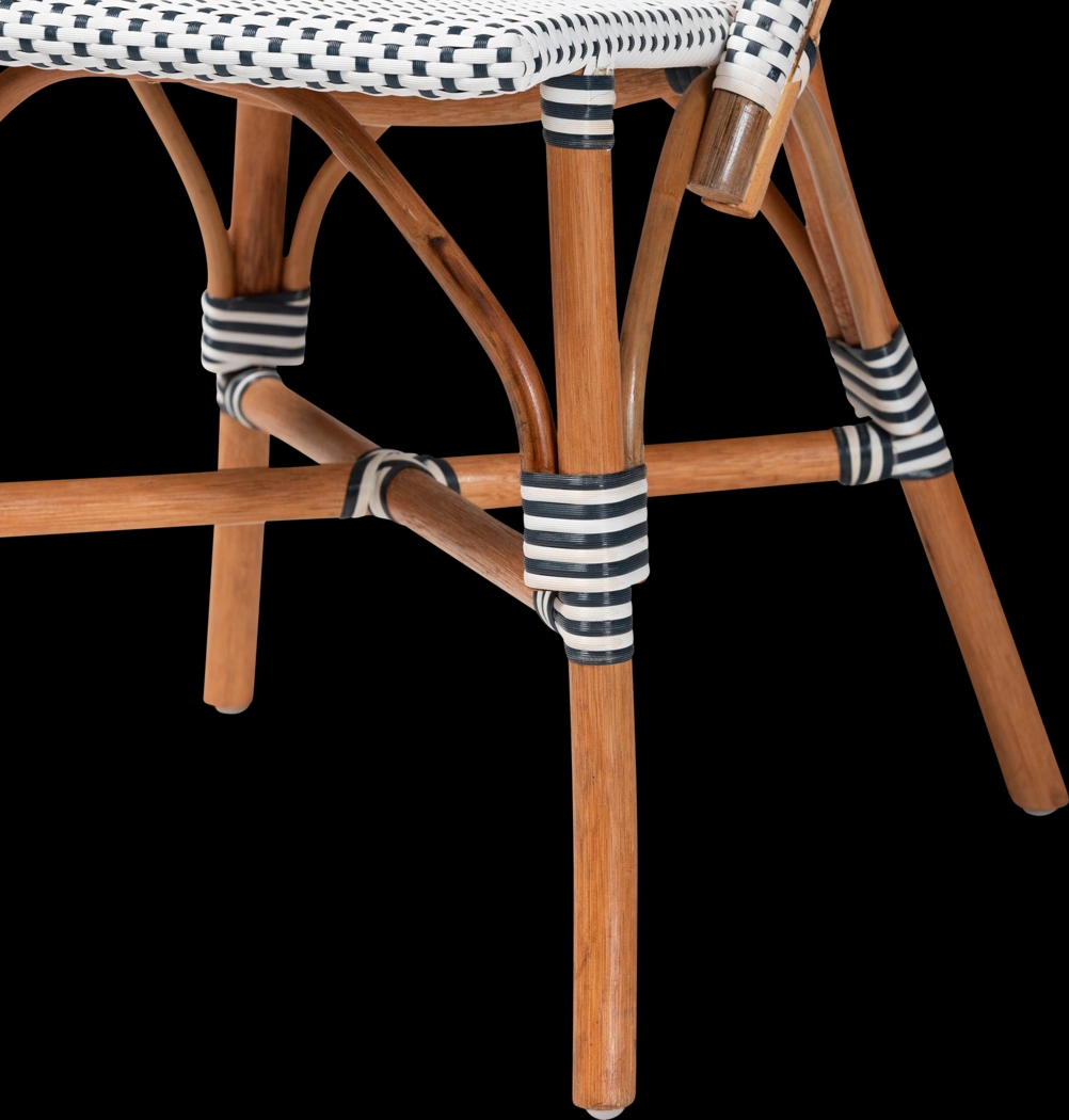 Bandyn Navy and White Dining Chair - Thumbnail - Image 8