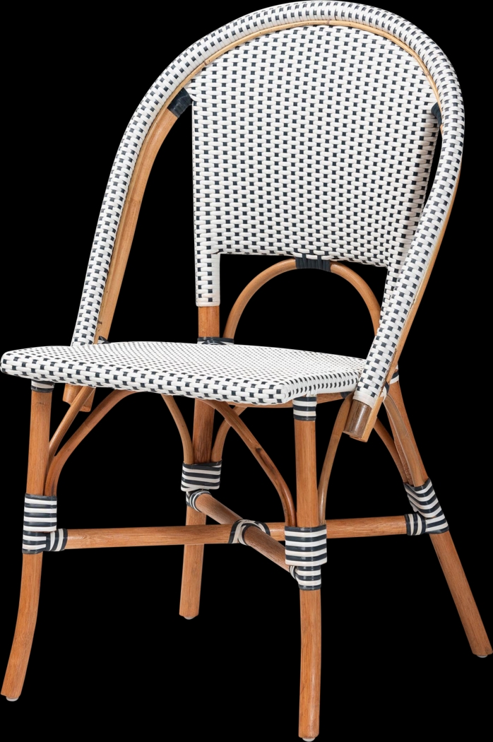 Bandyn Navy and White Dining Chair - Thumbnail - Image 1