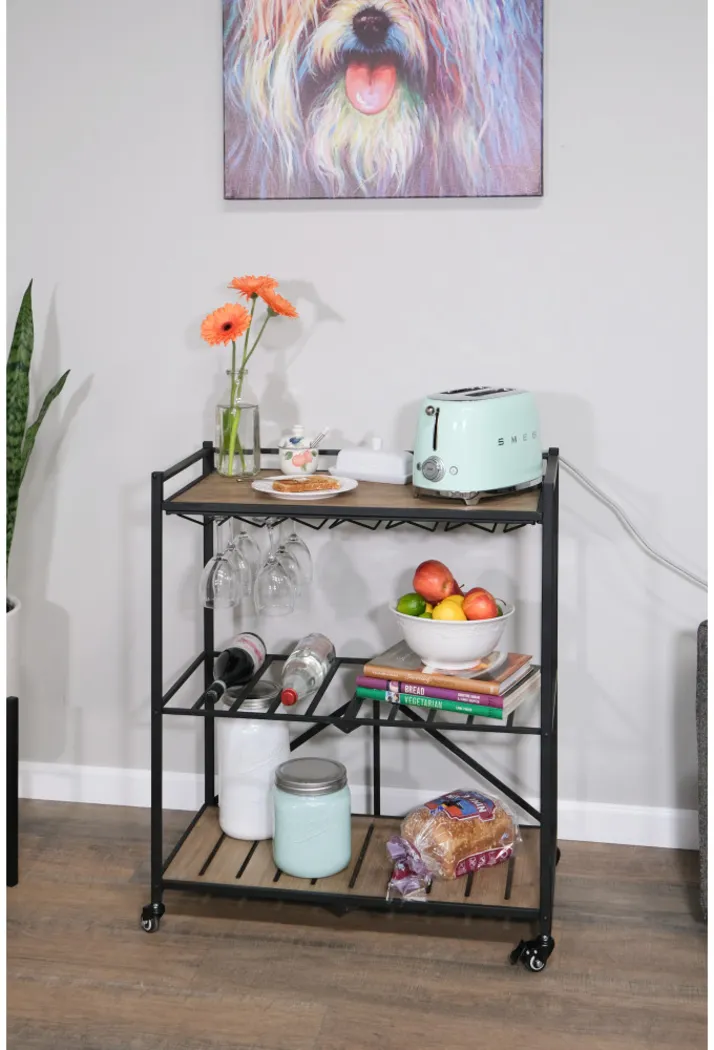 Bangerter Taupe Bar Cart - Thumbnail - Image 20