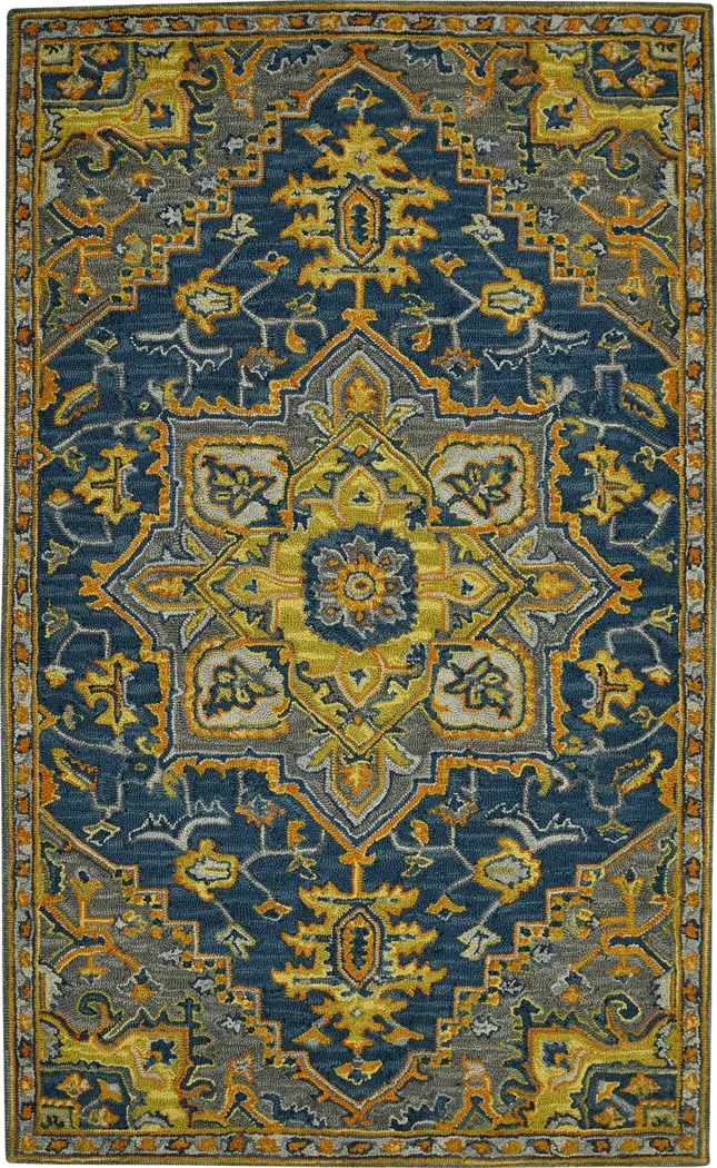 Bania Blue 5' x 8' Rug - Thumbnail - Image 1