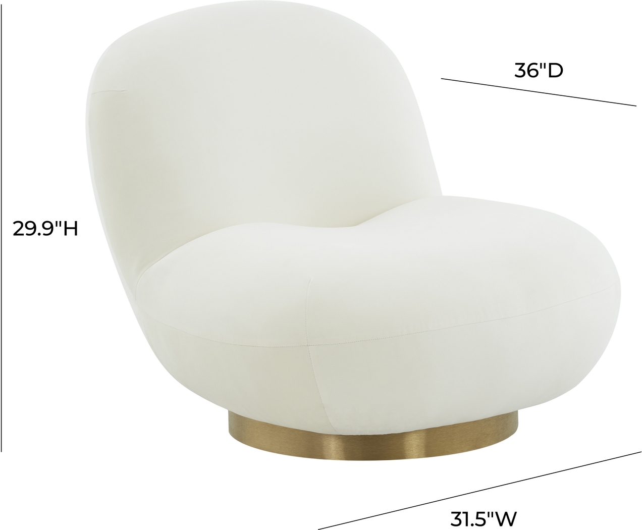 Bankshill Cream Accent Chair - Thumbnail - Image 6