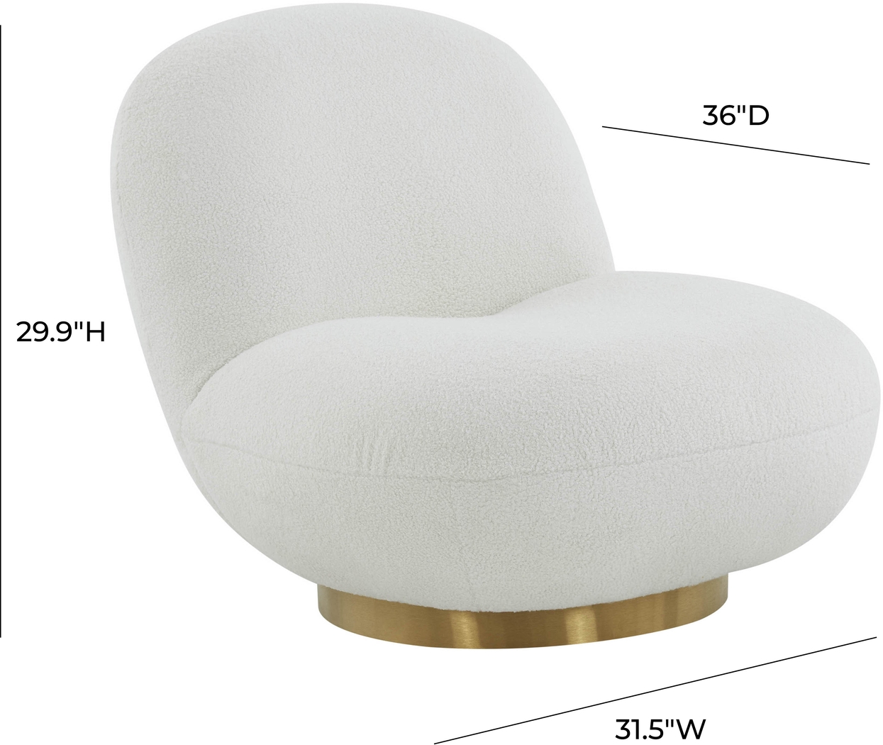 Bankshill White Accent Chair - Thumbnail - Image 6