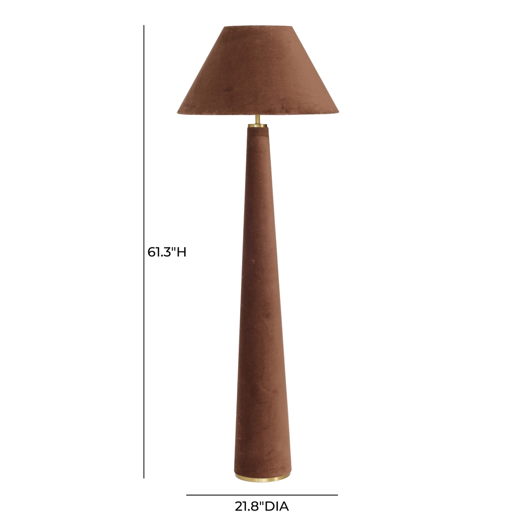 Banneker Shade Brown Floor Lamp - Thumbnail - Image 4