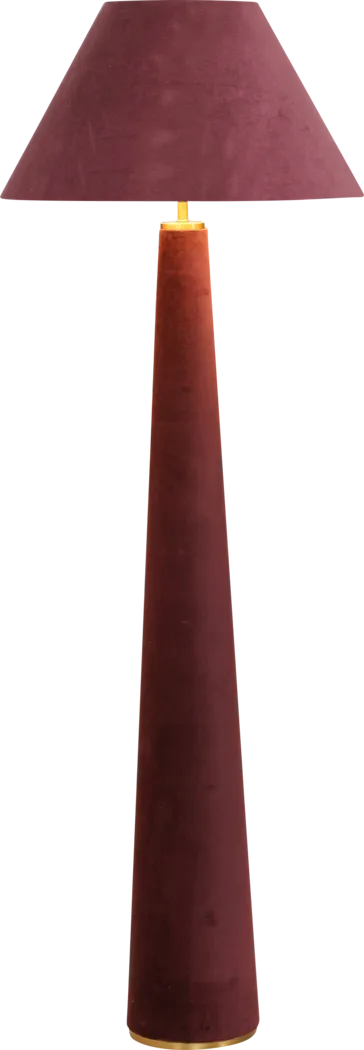 Banneker Shade Burgundy Floor Lamp - Thumbnail - Image 3