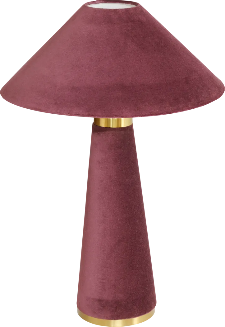 Banneker Shade Burgundy Lamp - Thumbnail - Image 3