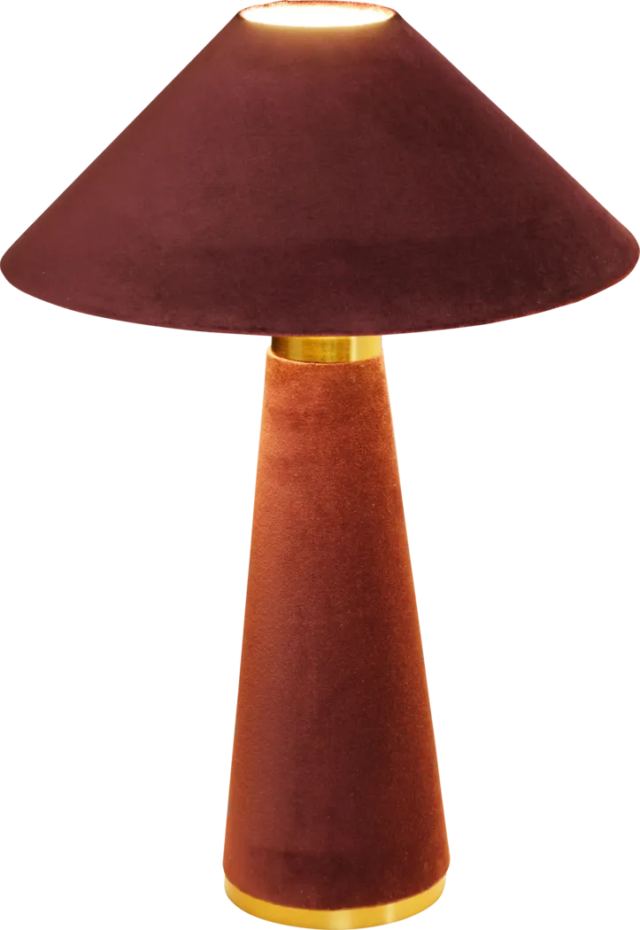 Banneker Shade Burgundy Lamp - Thumbnail - Image 4