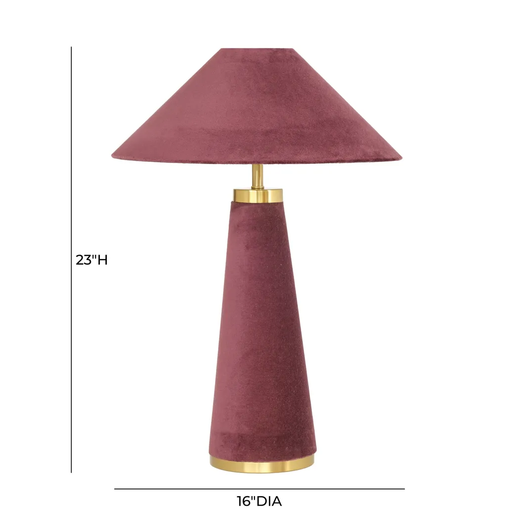 Banneker Shade Burgundy Lamp - Thumbnail - Image 5