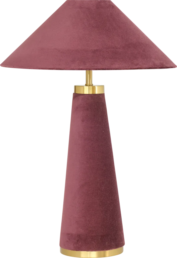 Banneker Shade Burgundy Lamp - Thumbnail - Image 1