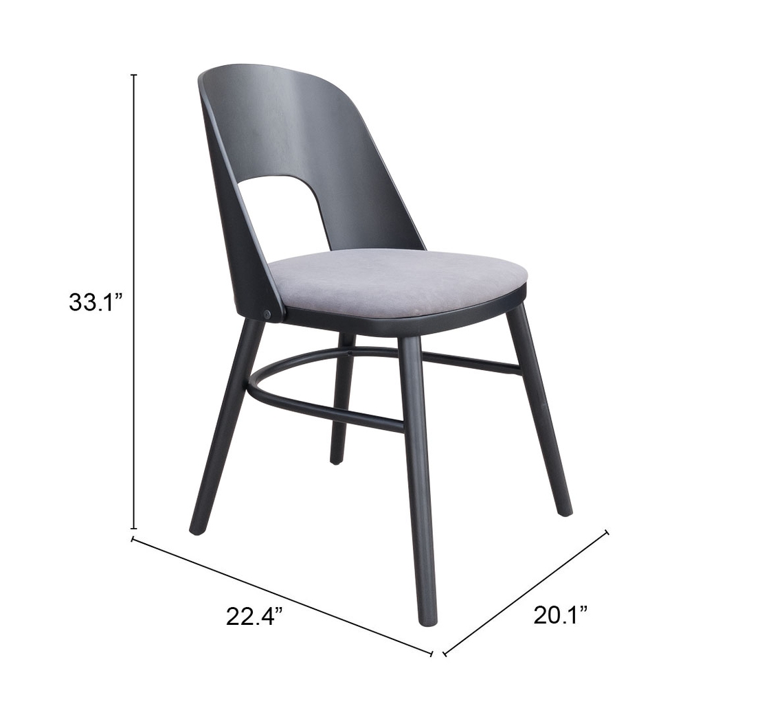 Banneret Black Dining Chair, Set of 2 - Thumbnail - Image 9