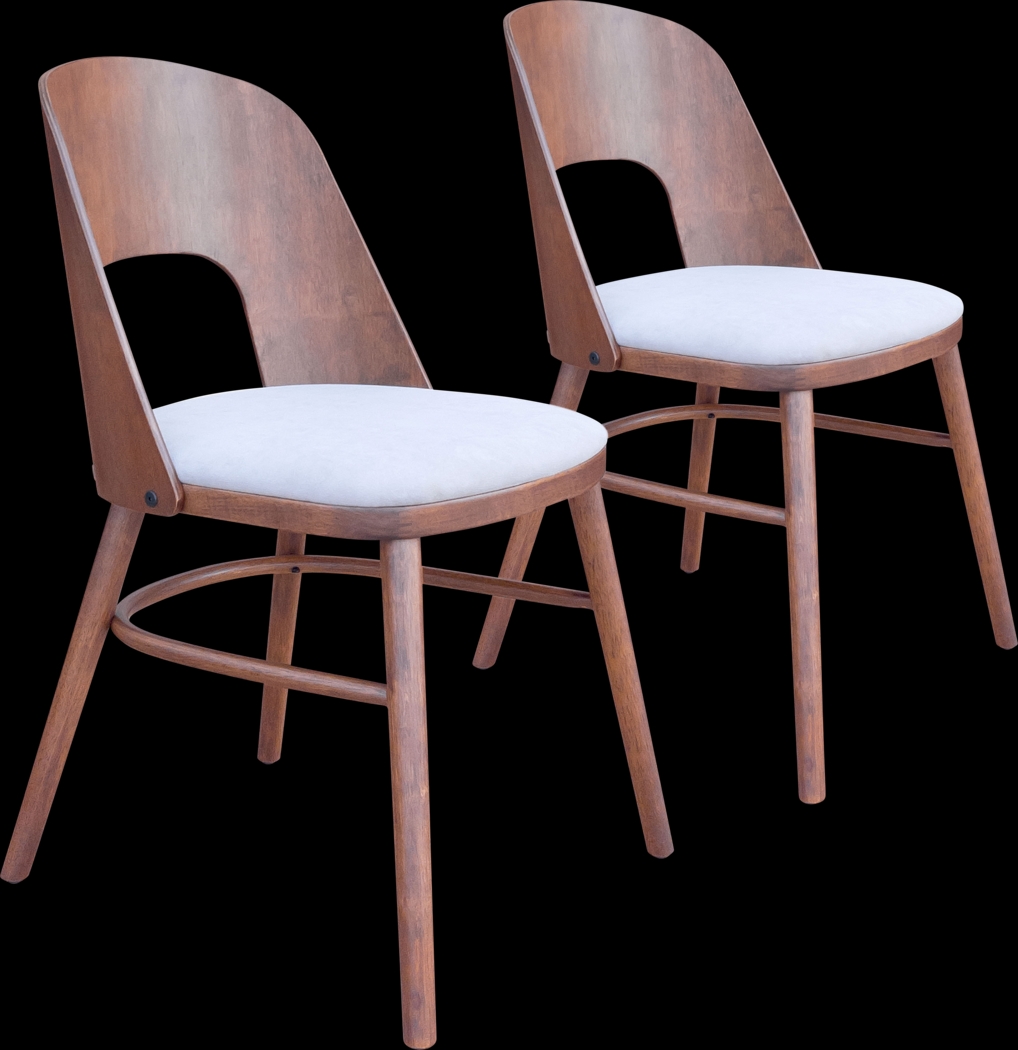 Banneret Walnut Dining Chair, Set of 2 - Thumbnail - Image 1