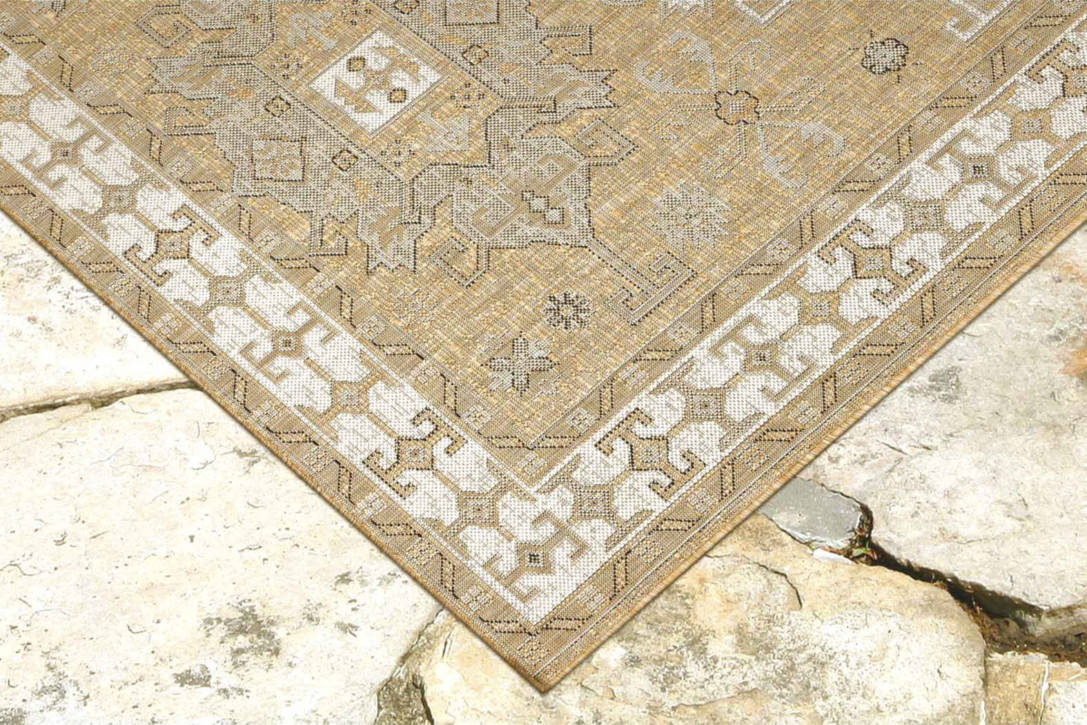 Bannigan Natural 4'10 x 7'6 Indoor/Outdoor Rug - Thumbnail - Image 5