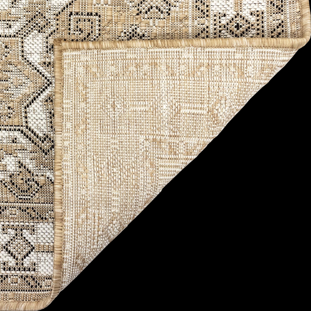 Bannigan Natural 6'6 x 9'4 Indoor/Outdoor Rug - Thumbnail - Image 4