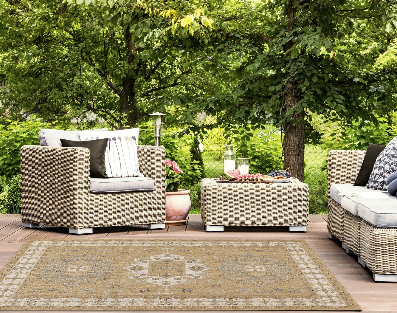 Bannigan Natural 7'10 Square Indoor/Outdoor Rug - Thumbnail - Image 3