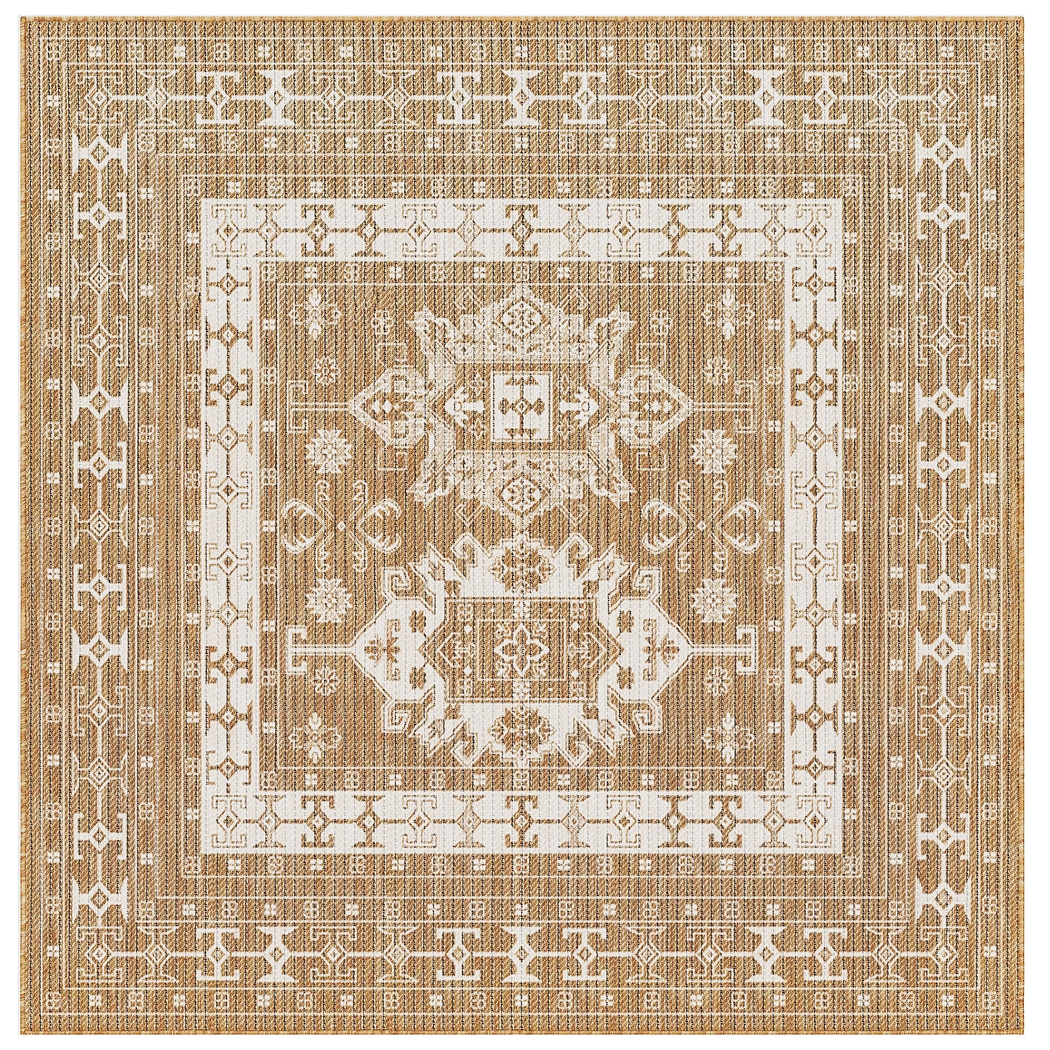 Bannigan Natural 7'10 Square Indoor/Outdoor Rug - Thumbnail - Image 1