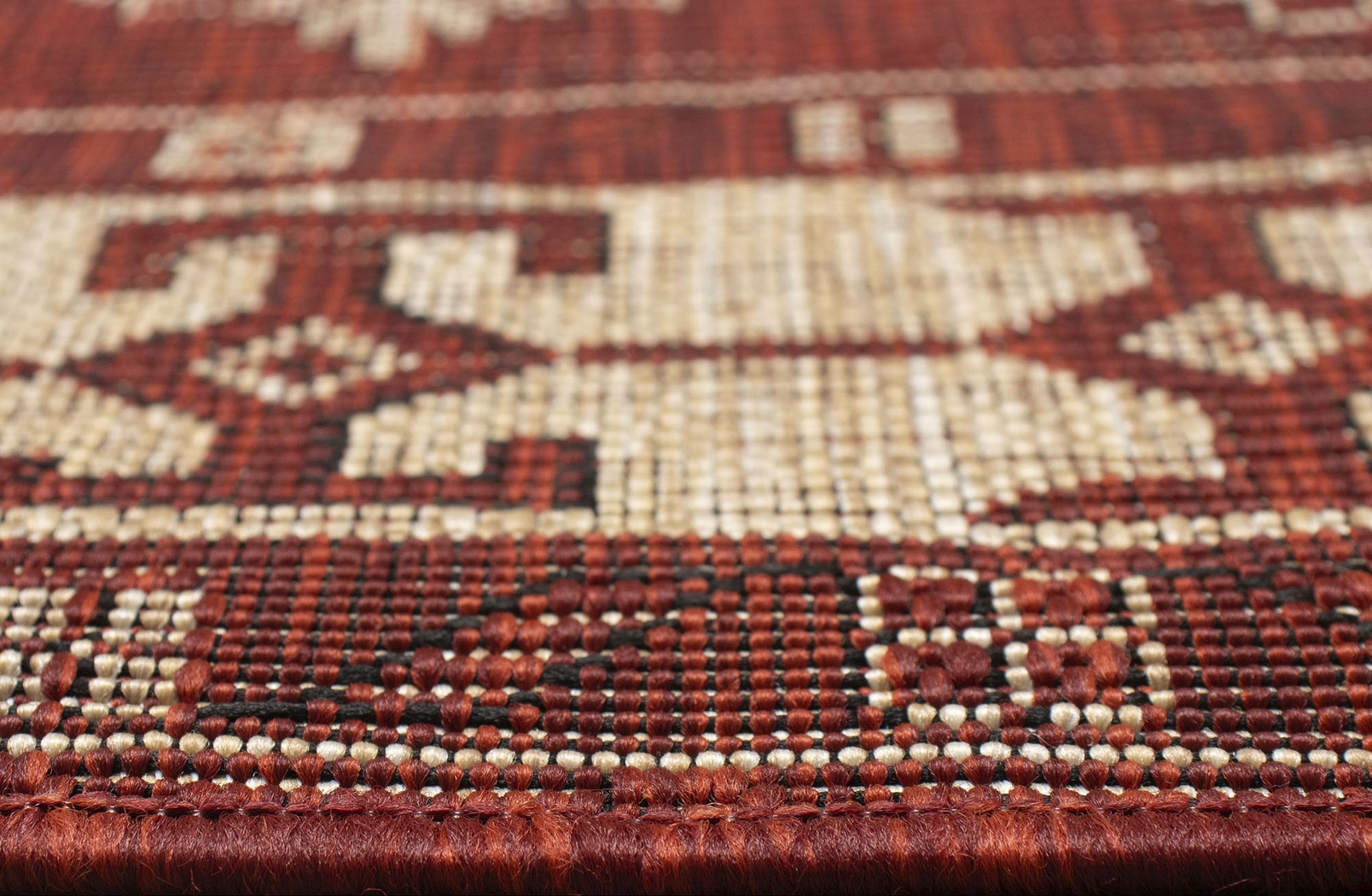 Bannigan Red 4'10 x 7'6 Indoor/Outdoor Rug - Thumbnail - Image 6