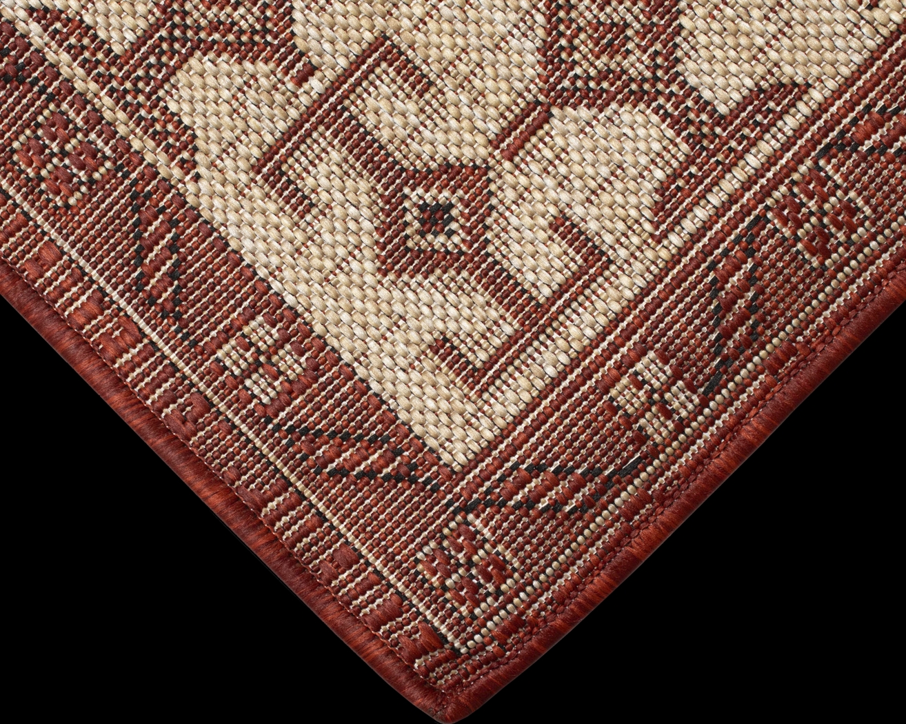 Bannigan Red 7'10 x 9'10 Indoor/Outdoor Rug - Thumbnail - Image 5