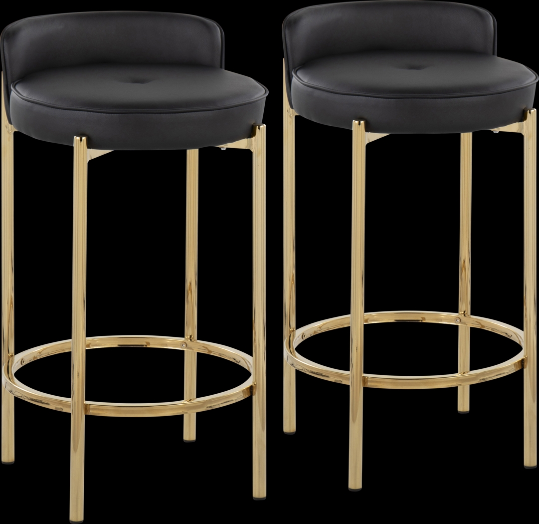 Bannon I Black Counter Stool Set of 2 - Thumbnail - Image 1