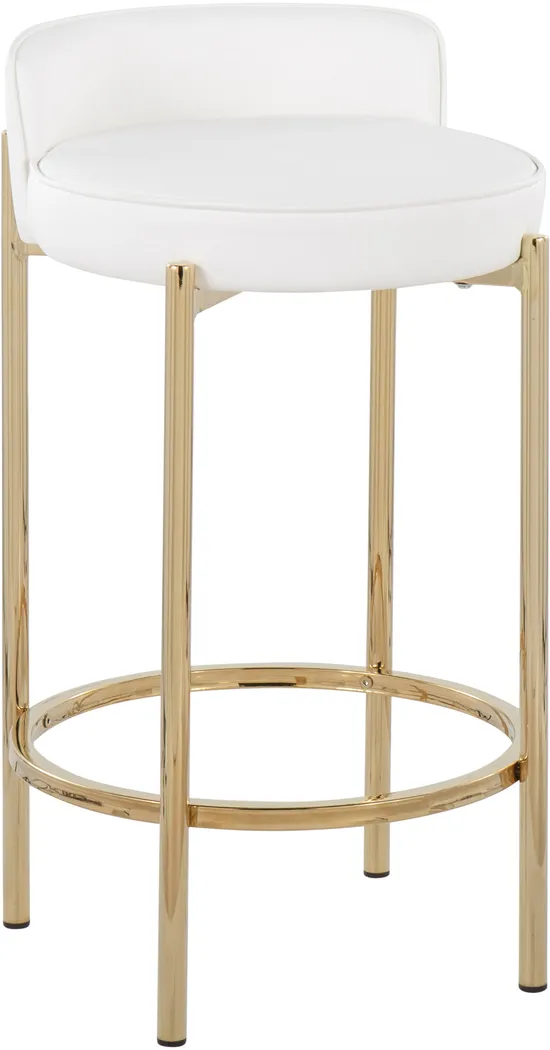 Bannon I White Counter Stool Set of 2 - Thumbnail - Image 2
