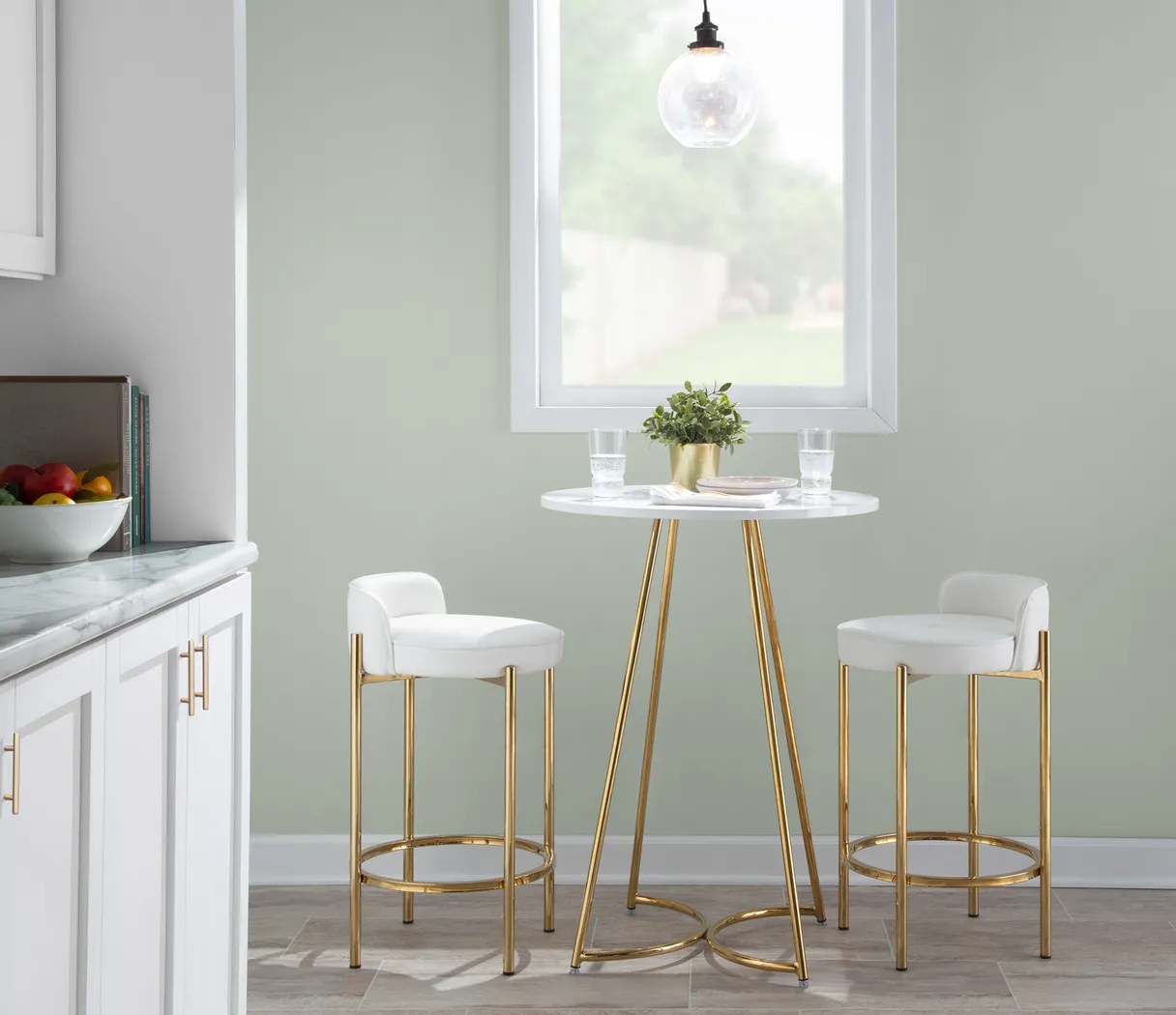 Bannon I White Counter Stool Set of 2 - Thumbnail - Image 8