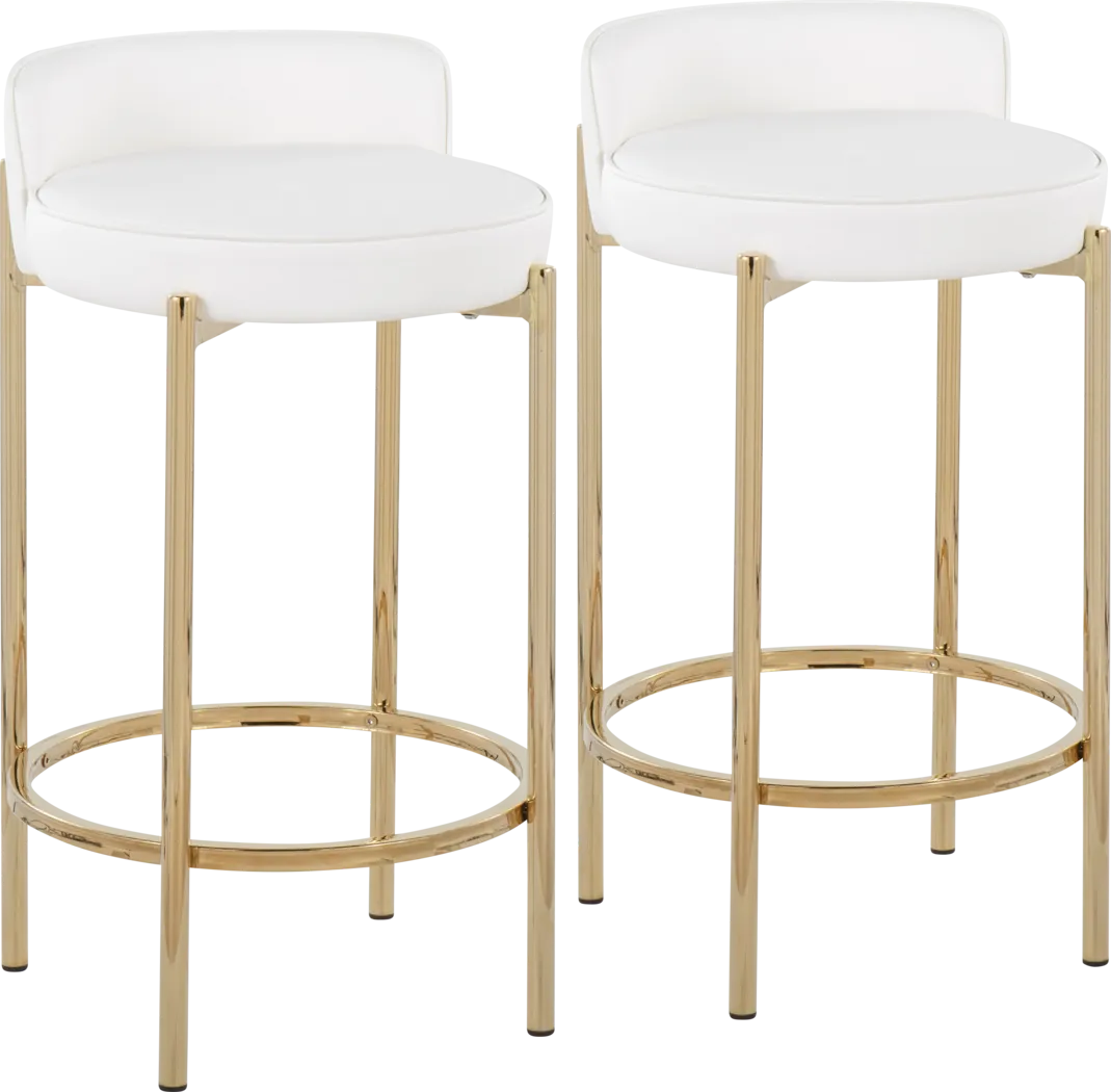 Bannon I White Counter Stool Set of 2 - Thumbnail - Image 1
