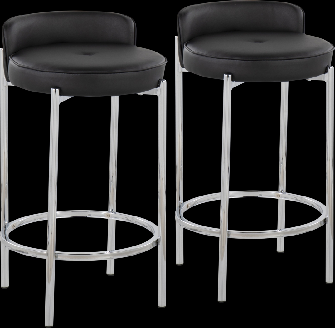 Bannon II Black Counter Stool Set of 2 - Thumbnail - Image 1
