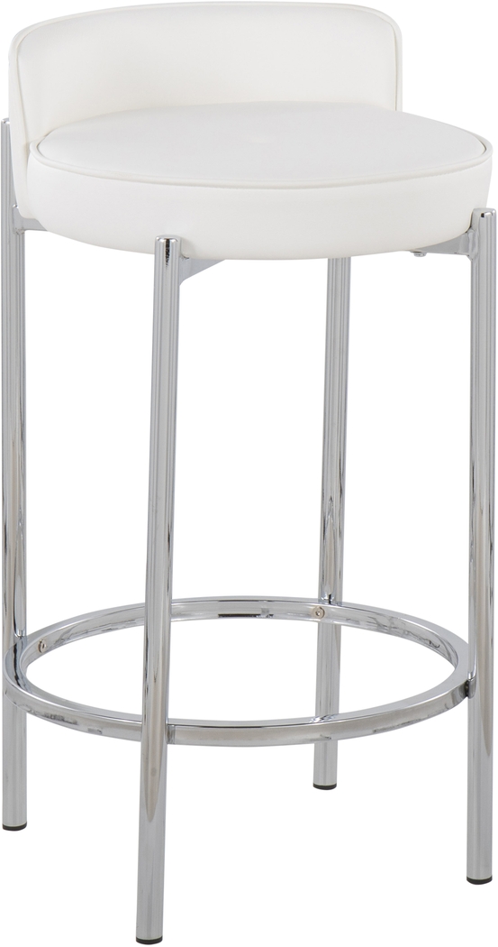 Bannon II White Counter Stool Set of 2 - Thumbnail - Image 2