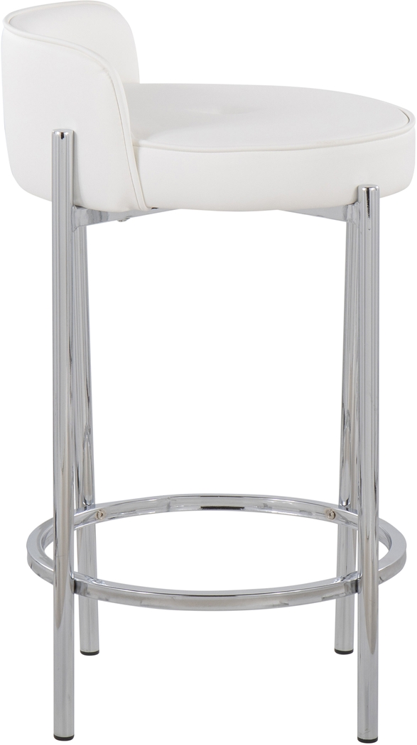 Bannon II White Counter Stool Set of 2 - Thumbnail - Image 3