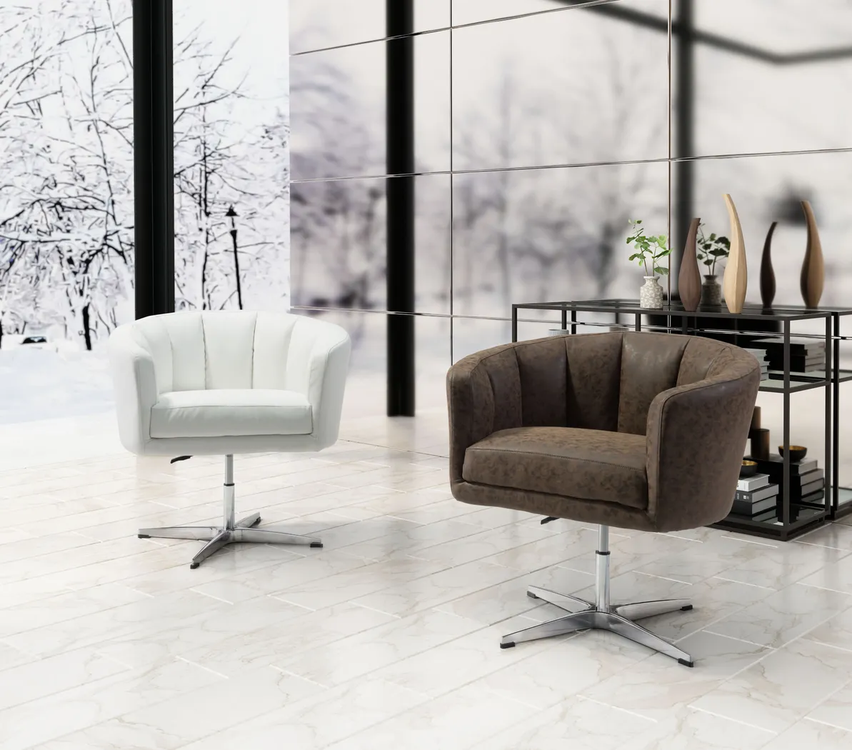 Banoffee White Office Chair - Thumbnail - Image 5