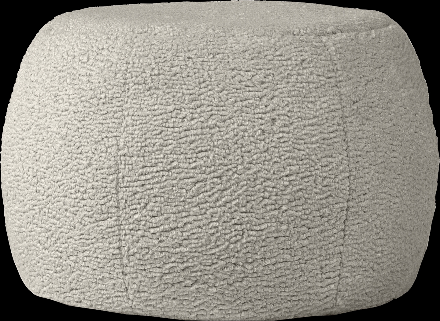 Bansqa I Gray Shearling Pouf - Thumbnail - Image 1