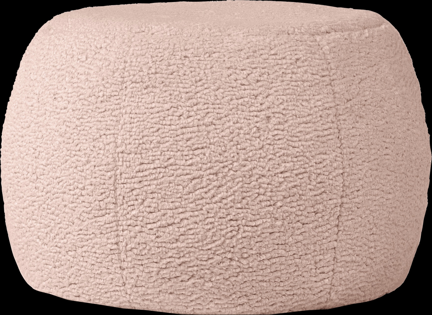 Bansqa I Pink Shearling Pouf - Thumbnail - Image 1