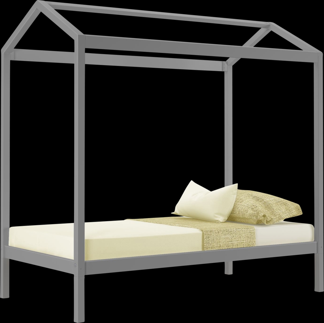 Kids Banting Gray Twin House Bed - Thumbnail - Image 3