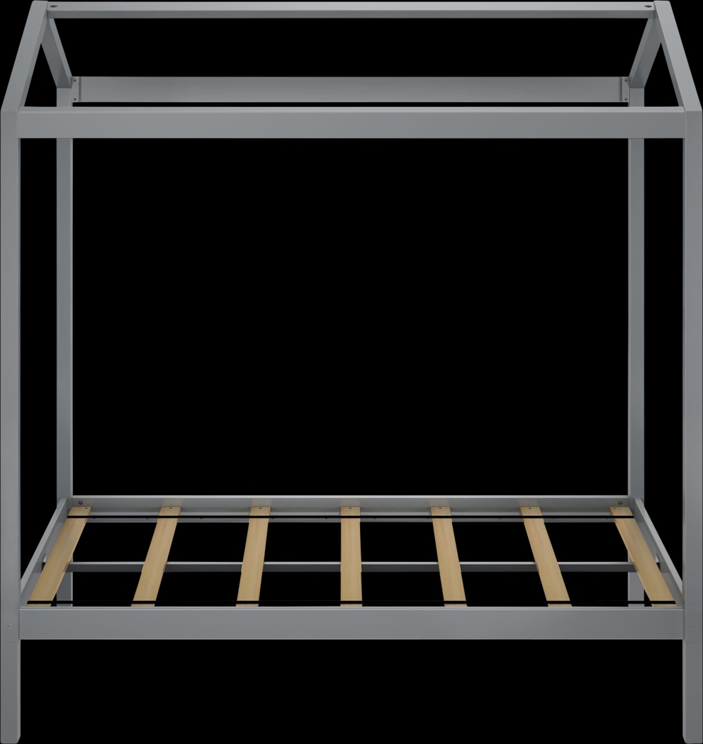 Kids Banting Gray Twin House Bed - Thumbnail - Image 4