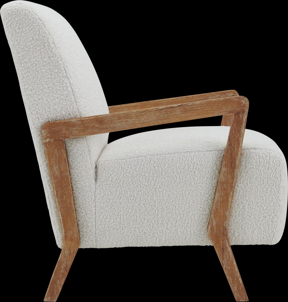 Baranco White Accent Chair - Thumbnail - Image 3