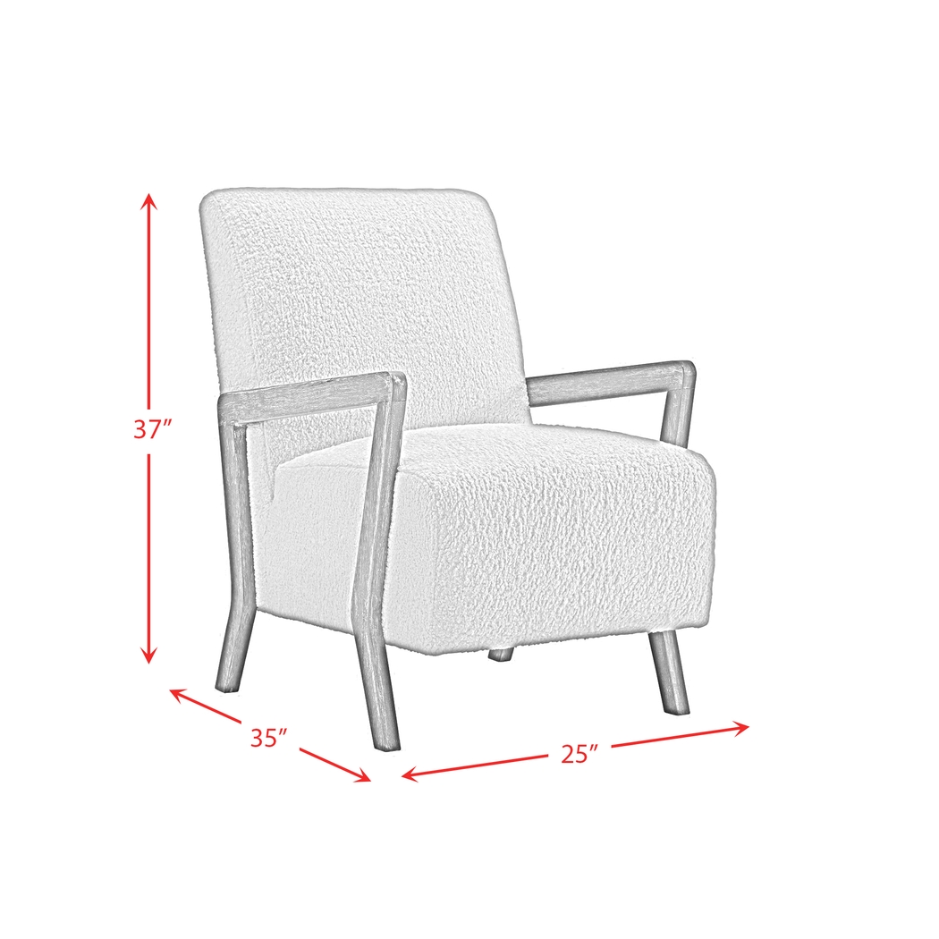 Baranco White Accent Chair - Thumbnail - Image 9